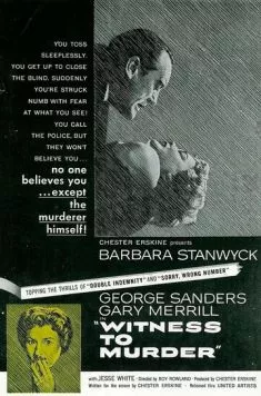 Свидетель убийства / Witness to Murder (1954) фильм смотреть онлайн в хорошем качестве